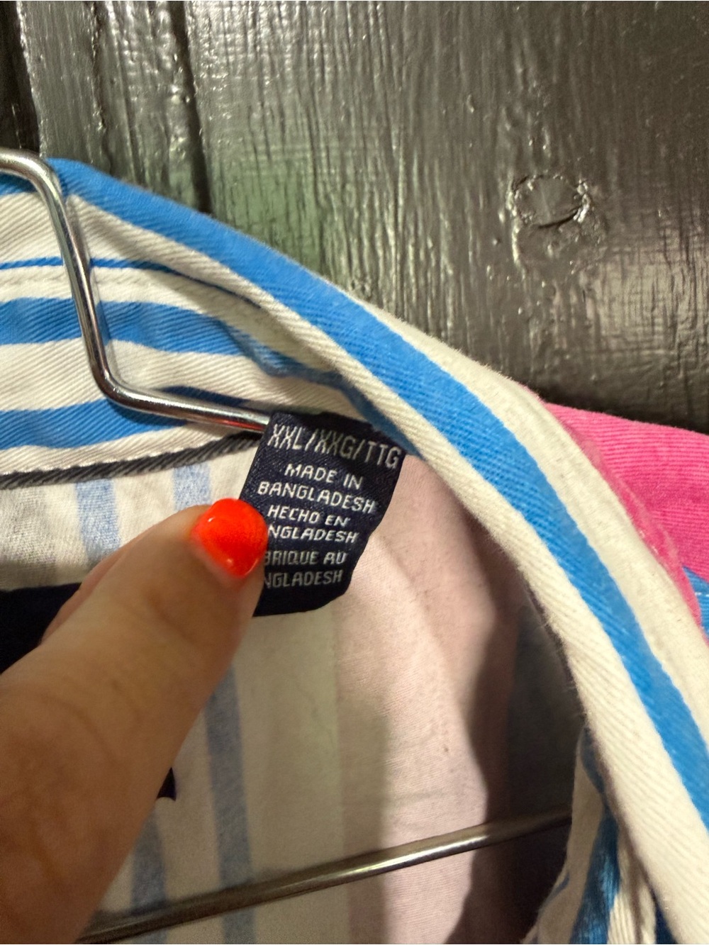 Wrangler Striped Western Snap Shirt - Magenta, Black, Blue, White - Picture 5 of 7